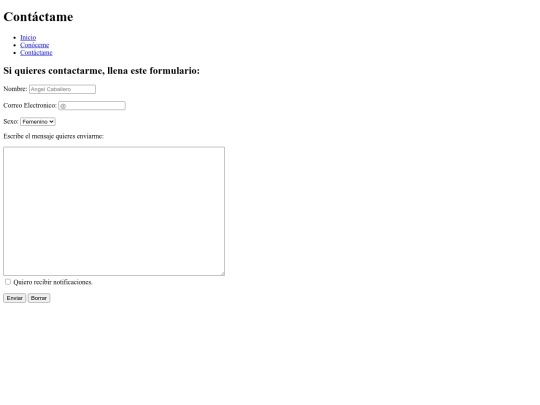 conoceme/contactame screenshot