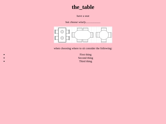 tables screenshot