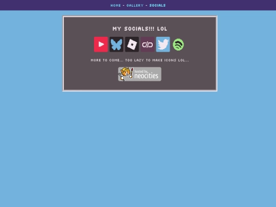 socials screenshot