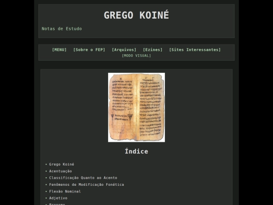 arquivos/linguas/gregokoine screenshot