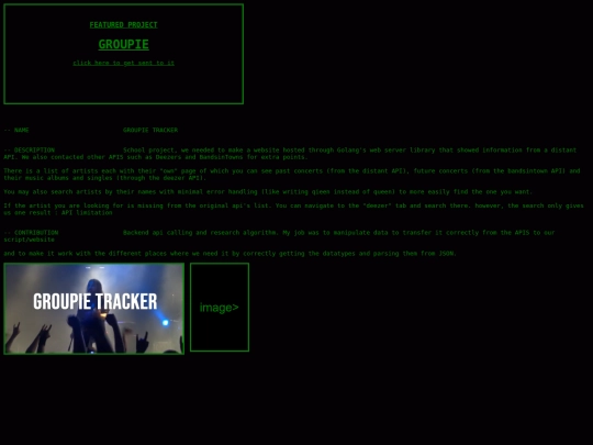 projects screenshot