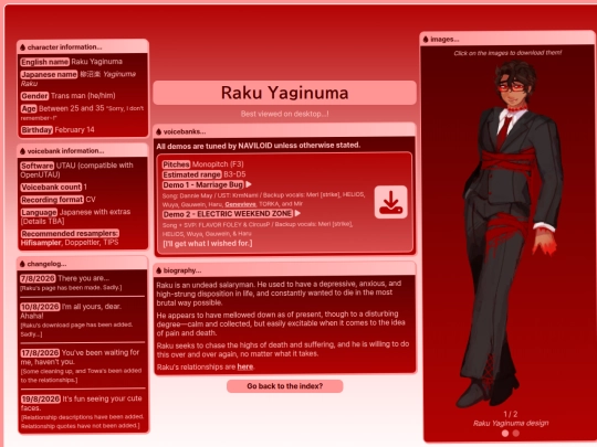 voicebanks/raku screenshot