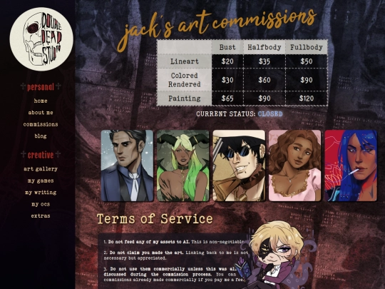 commissions screenshot