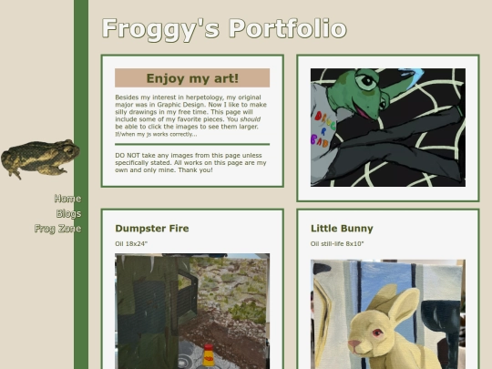 froggyportfolio screenshot