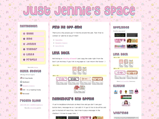links screenshot