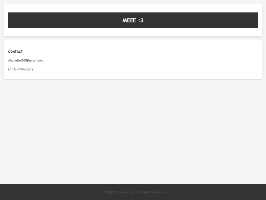 My Website/contact screenshot