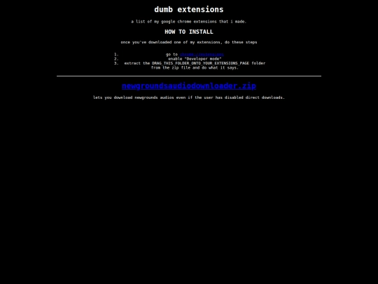 dumb/extensions screenshot