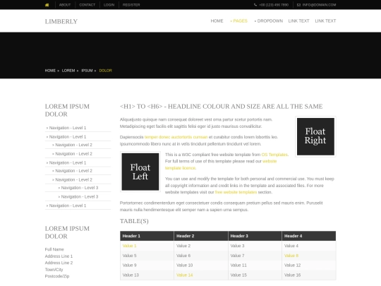 pages/sidebar-left screenshot