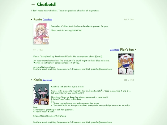 chatbots screenshot