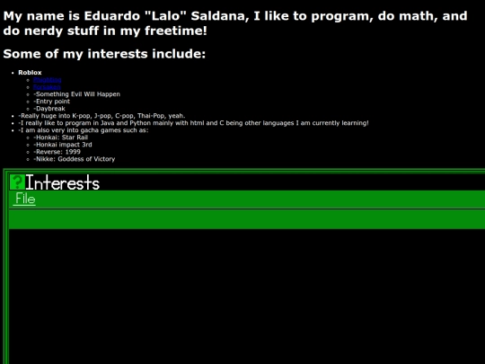 aboutme screenshot