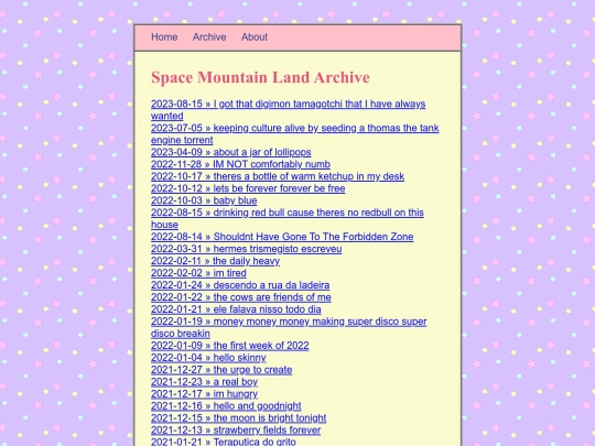 blog/archive screenshot