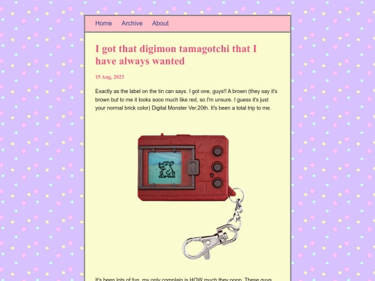 blog/posts/2023-08-15-I-got-that-digimon-tamagotchi-that-I-have-always-wanted screenshot