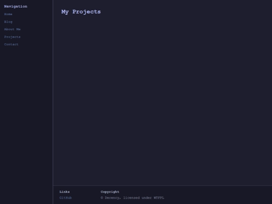 projects screenshot