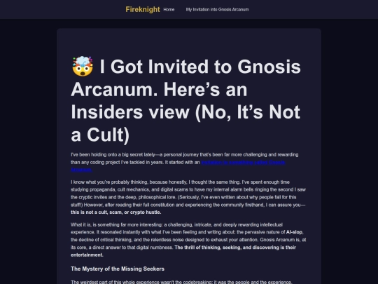 gnosis-arcanum-invitation screenshot