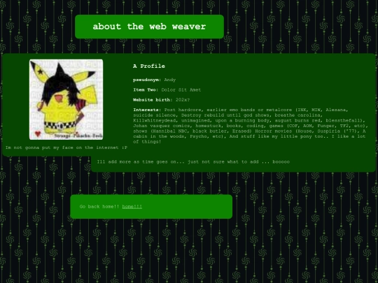 aboutme screenshot