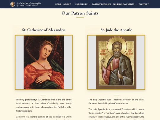 StCath-v2/about/our-patron-saints screenshot