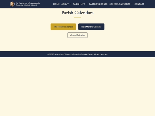 StCath-v2/schedule-events/calendar screenshot