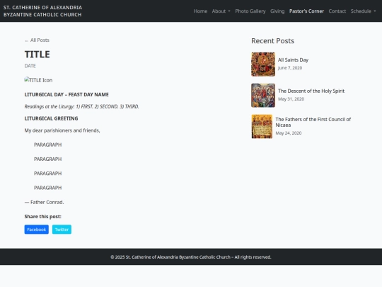 StCatherineofAlexandriaByzantineCatholicChurch/article-template screenshot