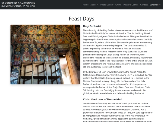 StCatherineofAlexandriaByzantineCatholicChurch/feast-days screenshot
