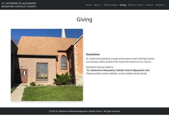 StCatherineofAlexandriaByzantineCatholicChurch/giving screenshot