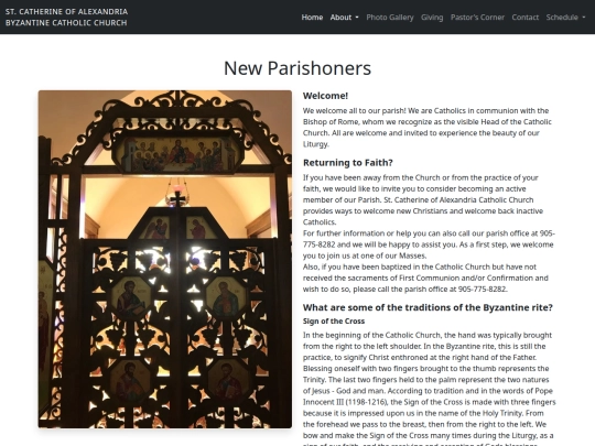 StCatherineofAlexandriaByzantineCatholicChurch/new-parishoners screenshot