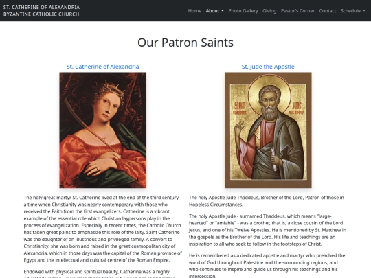 StCatherineofAlexandriaByzantineCatholicChurch/our-patron-saints screenshot