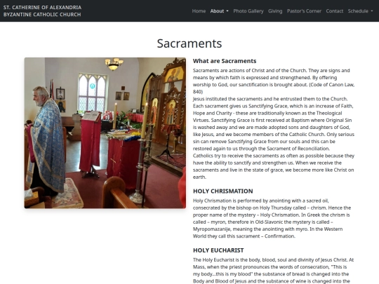 StCatherineofAlexandriaByzantineCatholicChurch/sacraments screenshot