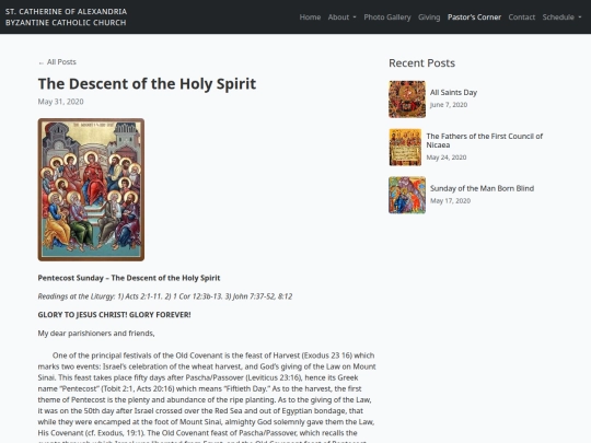 StCatherineofAlexandriaByzantineCatholicChurch/the-descent-of-the-holy-spirit screenshot