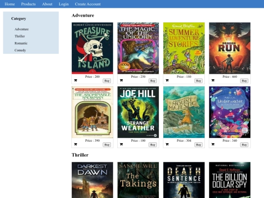 BOOK STORE/products screenshot