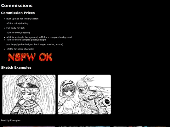 commissions screenshot