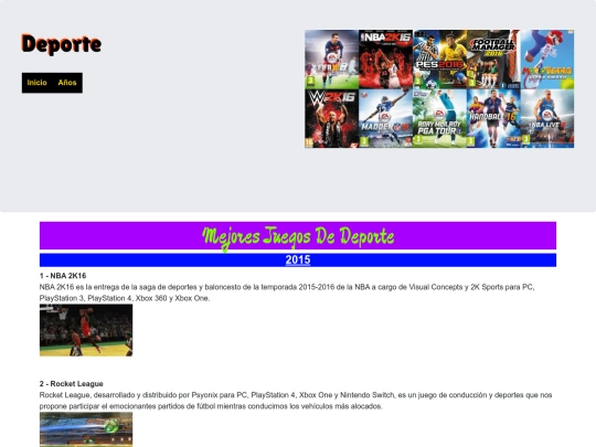 Página Web/Deportivo screenshot