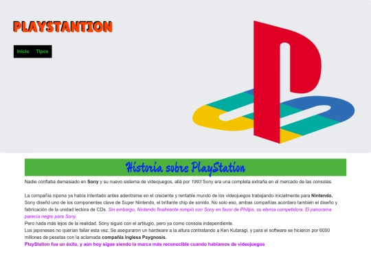 Página Web/PlayStation screenshot