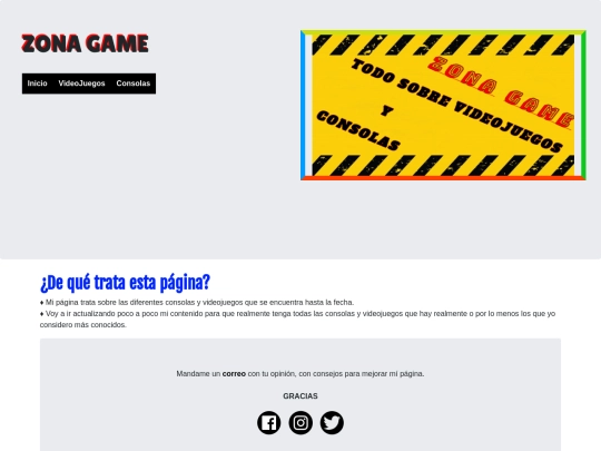 Página Web screenshot