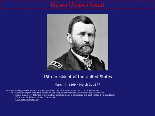 presidentprofileminiproject screenshot