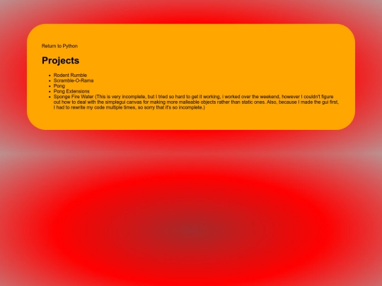 python/projects screenshot
