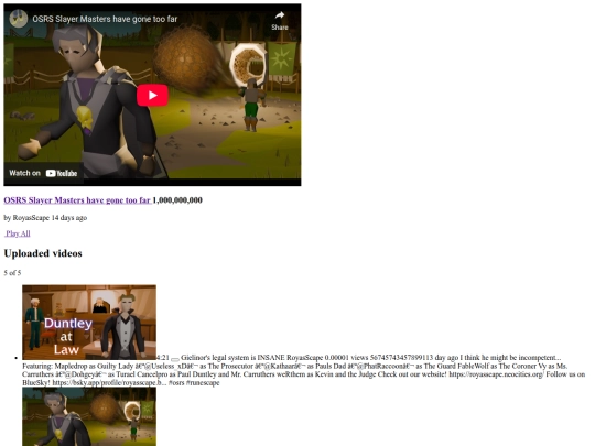 videos screenshot