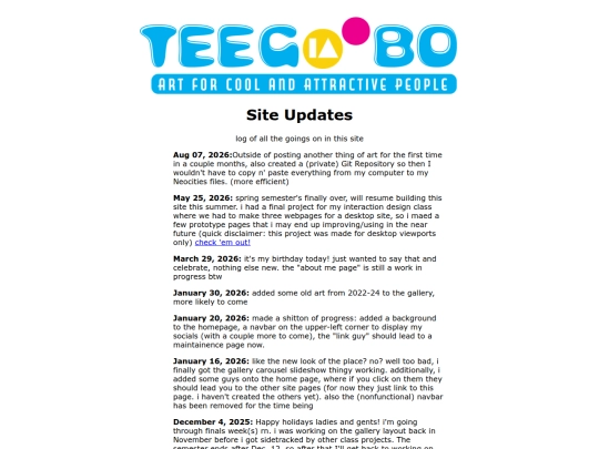 site_updates screenshot