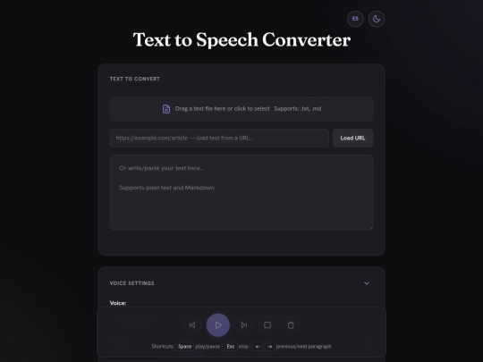 ConvTTS screenshot