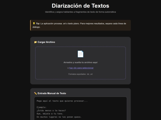 Diarizador screenshot