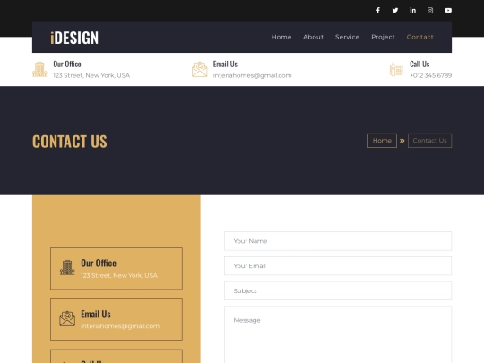 interia-homes/contact screenshot
