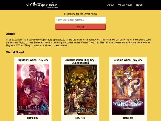 Product Landing screenshot