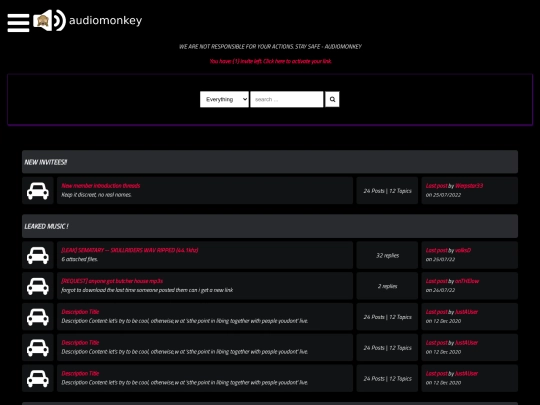 forums screenshot