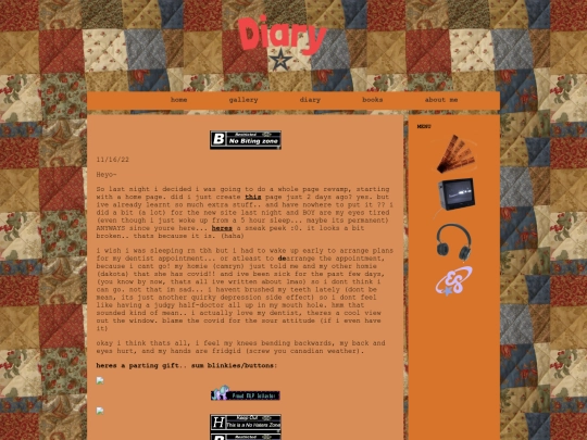 diary screenshot