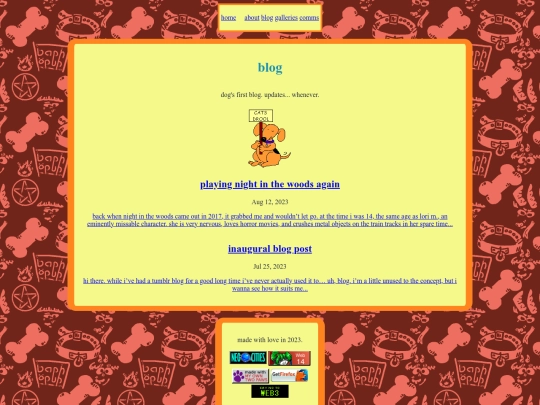 blog screenshot