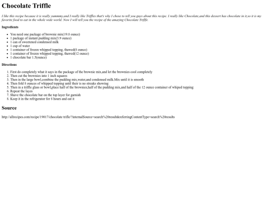Chocolate Triffle screenshot