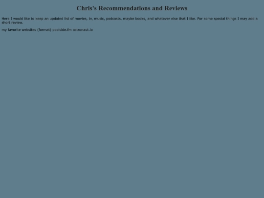 recommendations-reviews screenshot