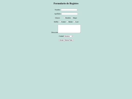registro/form1 screenshot