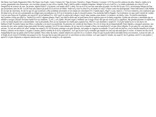 texto literario/anafrank screenshot