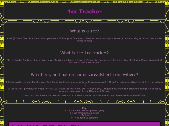 touhou/1ccTracker screenshot