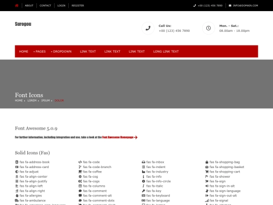 pages/font-icons screenshot